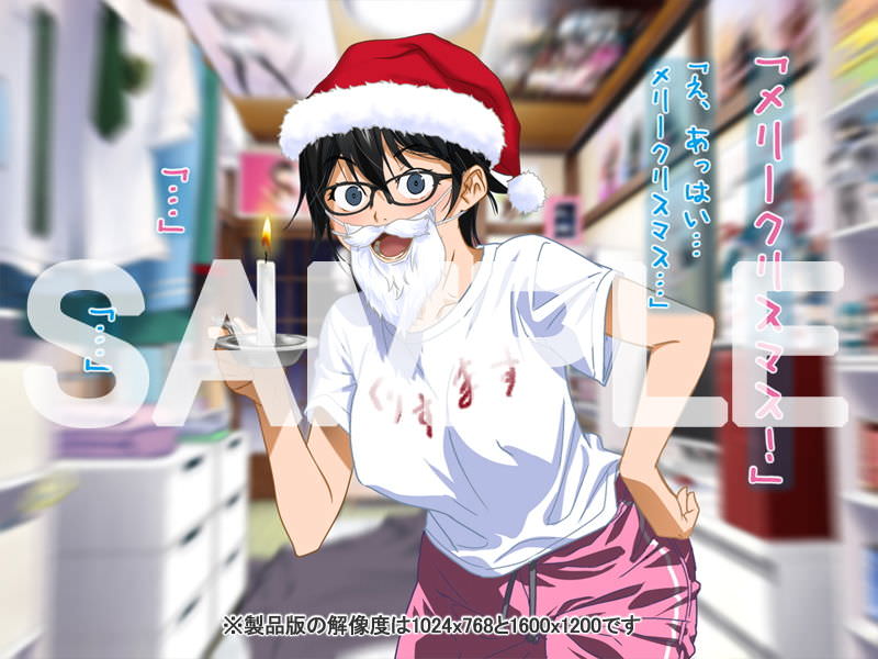 サンタ帽を被っている安仁屋さん